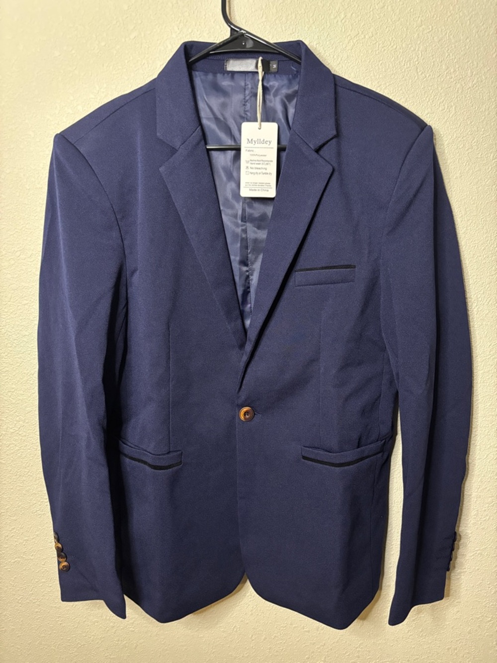 Men's Navy Single-Breasted Sport Coat